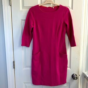 Brand new Boden shift dress. Pink, ribbed with pockets.